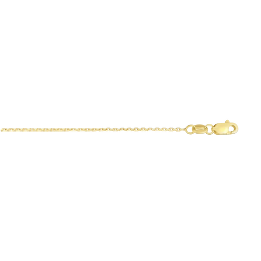 14K Gold .8mm Diamond Cut Cable Chain