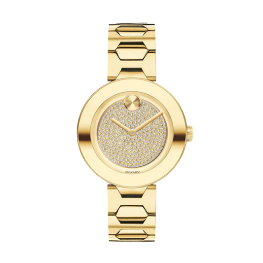 Movado Bold Pave Crystal Dial Ladies Watch