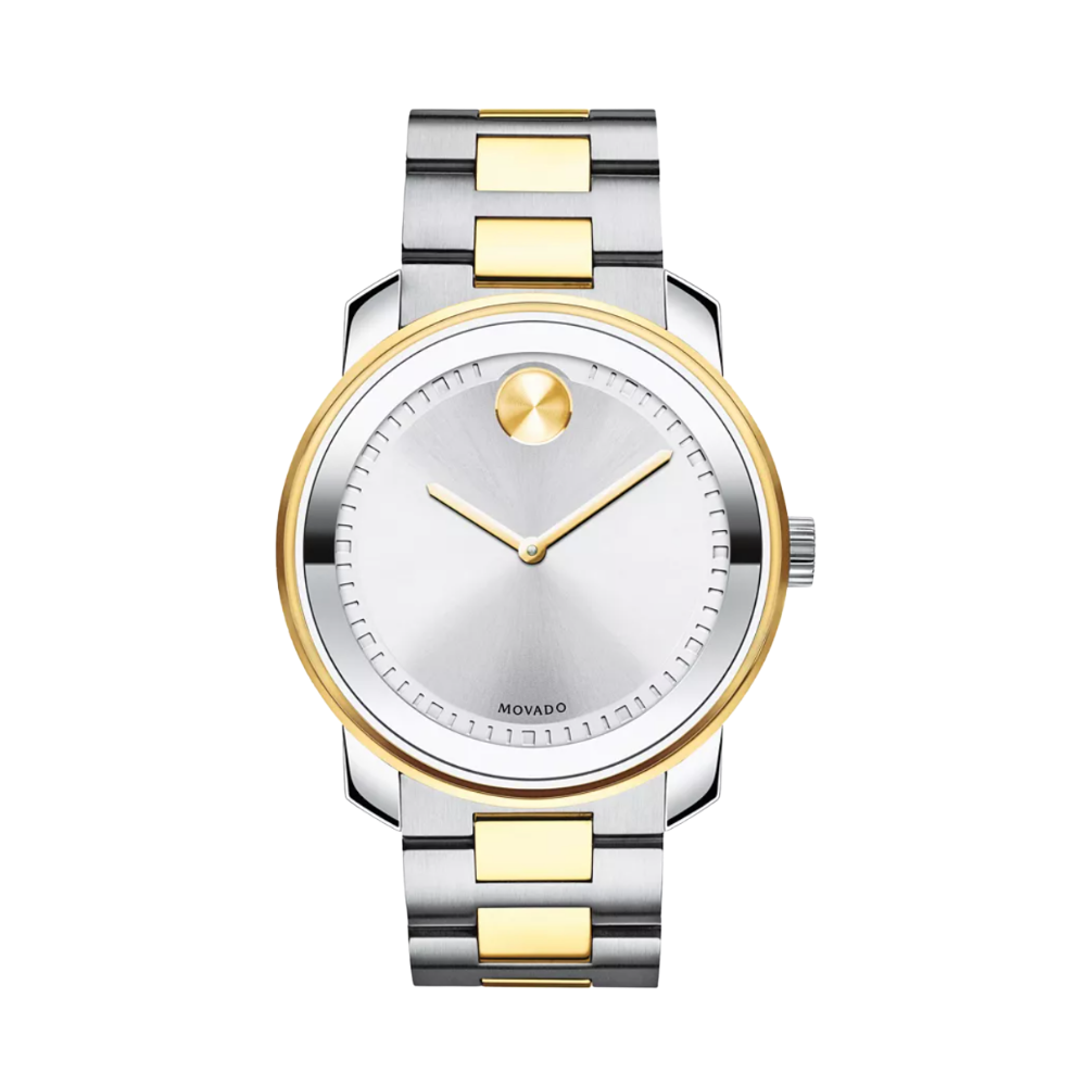 Movado Bold Silver Dial Two-tone Men's Watch