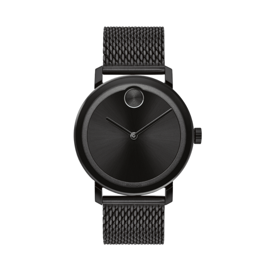 Movado Bold Black Dial Black Ion-plated Men's Watch