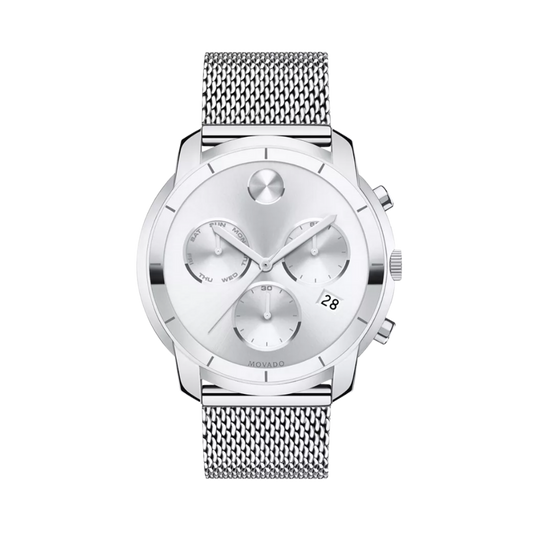 Movado Bold Silver Dial Stainless Steel Men's Watch