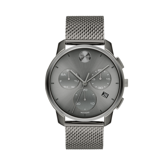 Movado Bold Thin Chronograph Quartz Grey Dial Men's Watch