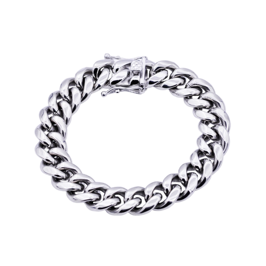 Stainless Steel 14mm Cuban Link Chain Bracelet