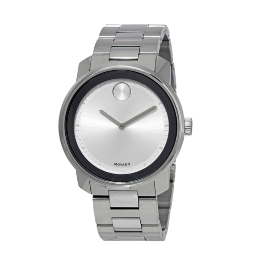Movado Bold Silver Dial Stainless Steel Men's Watch