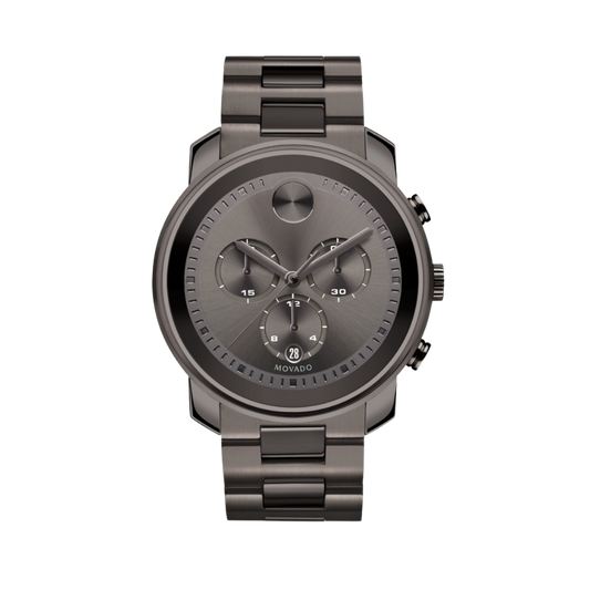 Movado Bold Chronograph Grey Sunray Dial Men's Watch