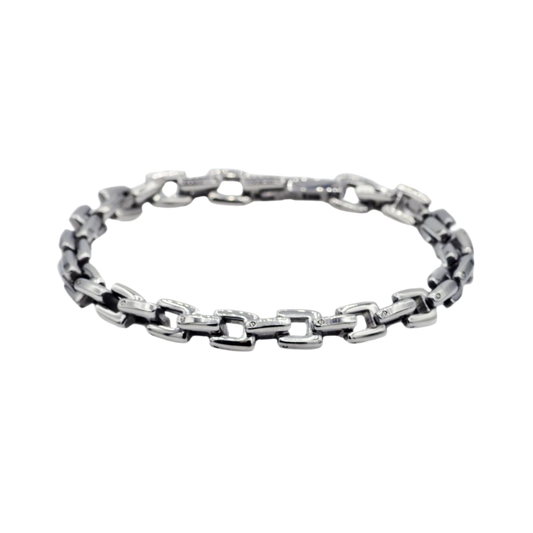 Stainless Steel Square Link Chain Bracelet