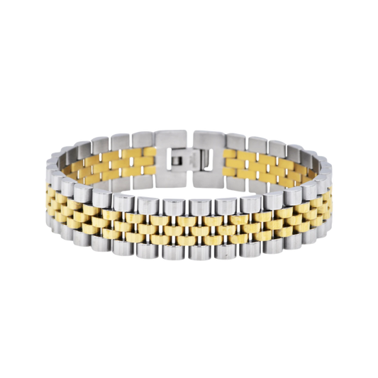 Gold Stainless Steel Watch Link Bracelet