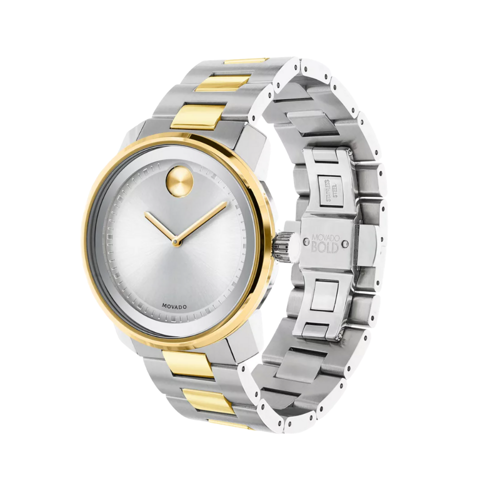 Movado Bold Silver Dial Two-tone Men's Watch