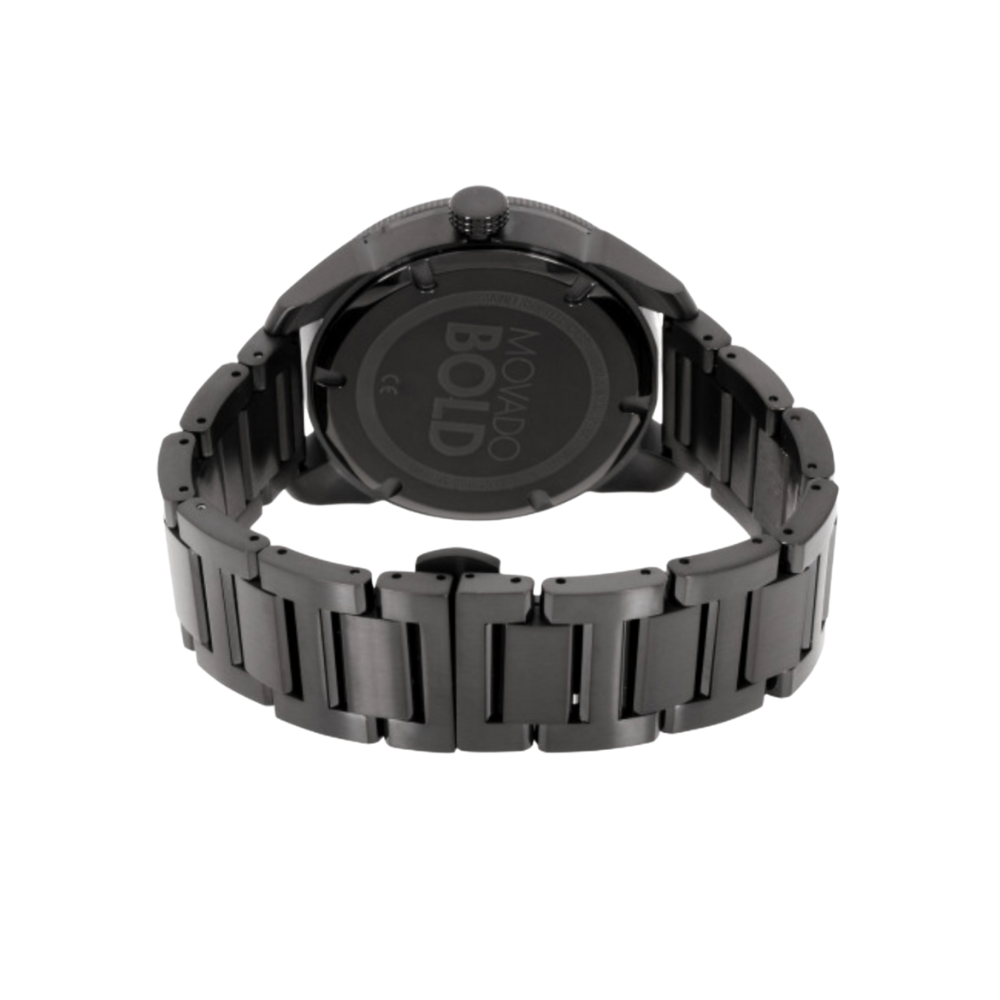Movado Bold Black Dial Men's Stainless Steel Watch