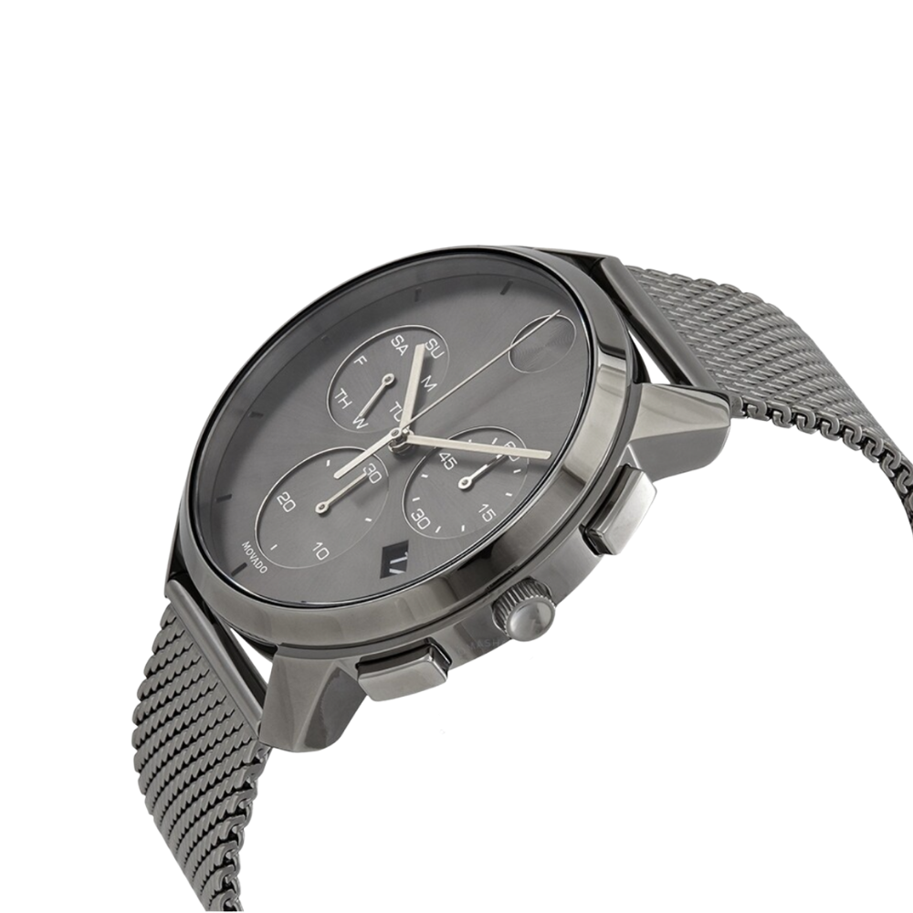 Movado Bold Thin Chronograph Quartz Grey Dial Men's Watch