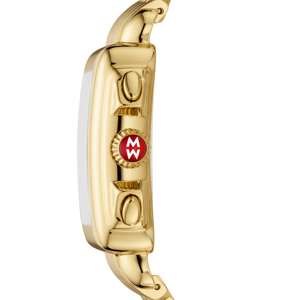 Michele Deco Diamond Dial 18K Gold Watch
