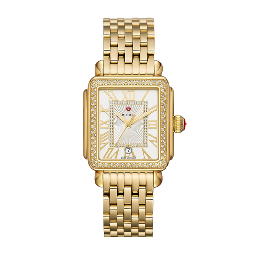 Michele Deco Madison 18K Gold Diamond Watch