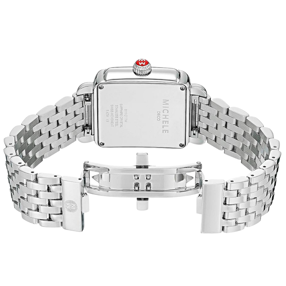 Michele Deco Madison Stainless Diamond Dial Watch
