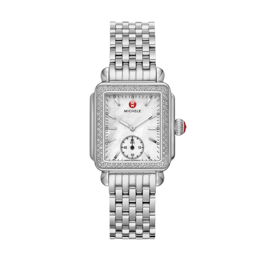 Michele Deco Mid Stainless Diamond Watch