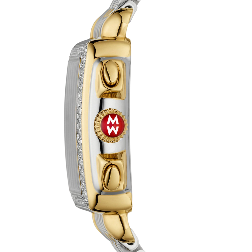 Michele Deco Two-Tone 18K Diamond Watch