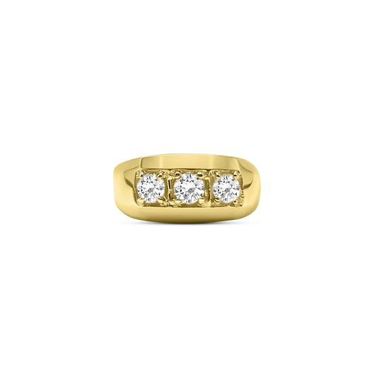 Men's Three Stone Diamond Ring