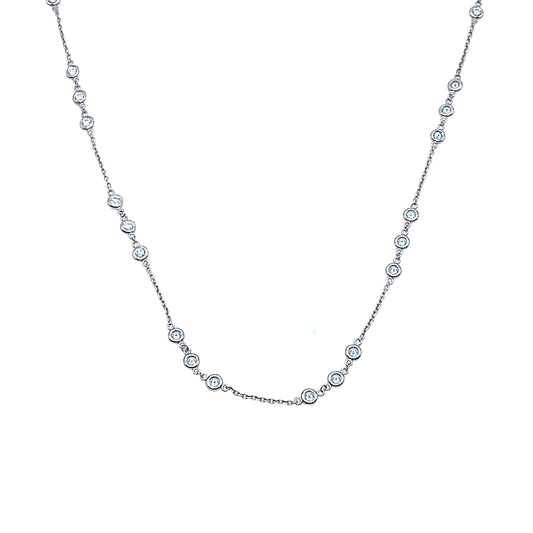 Bezel Set Diamond Necklace