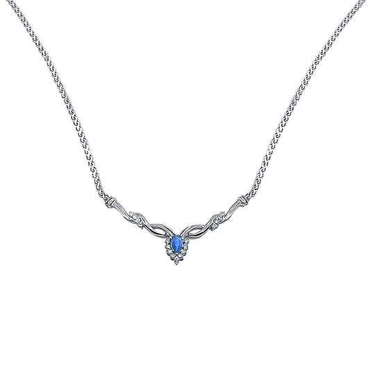 Sapphire Diamond Necklace
