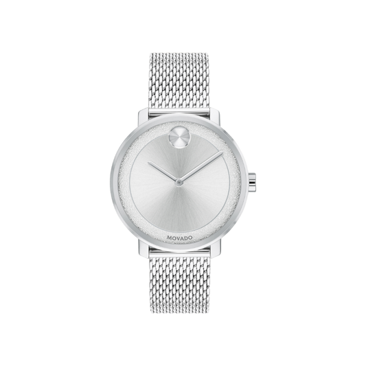 Movado Bold Silver Metallic Dial Ladies Watch