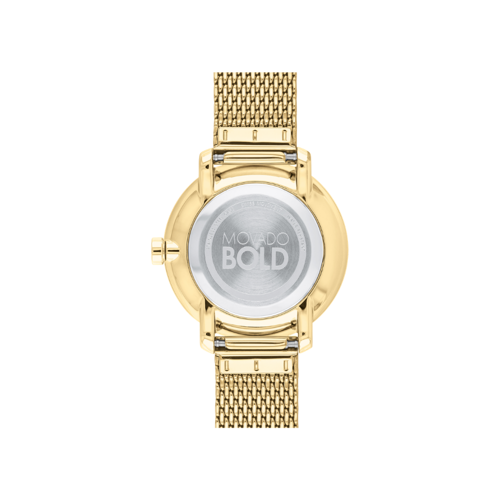 Movado Bold Shimmer Ladies Yellow Gold Watch