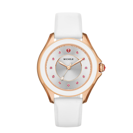 Michele Cape White Rose Gold, Topaz Dial
