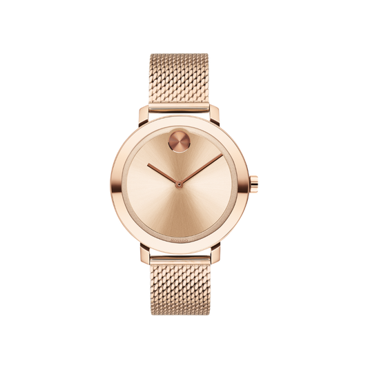 Movado Bold Quartz Rose Gold Dial Ladies Watch