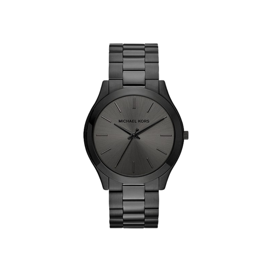 Michael Kors Mens Oversized Slim Runway Black-Tone Watch