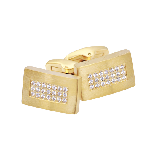 Gold Stainless Steel Cuff Links