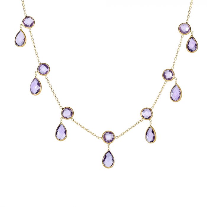 Amethyst Multi Dangle Necklace